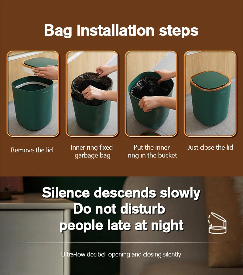 12L Smart Sensor Trash Can β Automatic Bathroom & Kitchen Bin