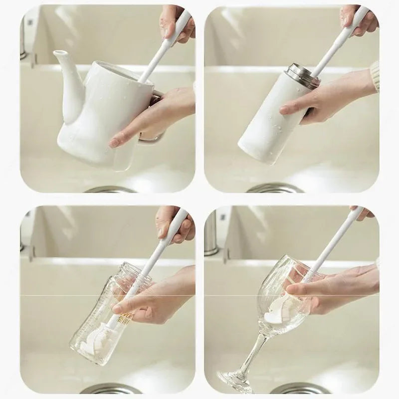 Silicone Baby Bottle Brush with Nipple Cleaner β Long Handle, BPA Free