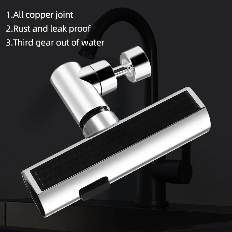 3-Mode Swivel Kitchen Faucet Nozzle β Splash-Proof Extension