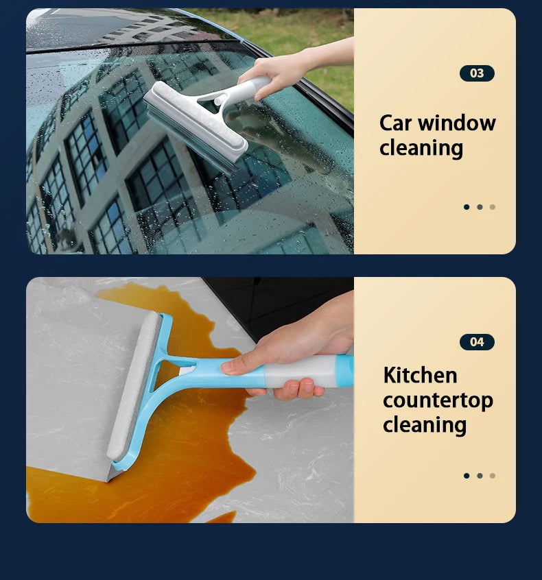 3-in-1 Glass Cleaning Kit β Spray Bottle, Scrubber & Scraper