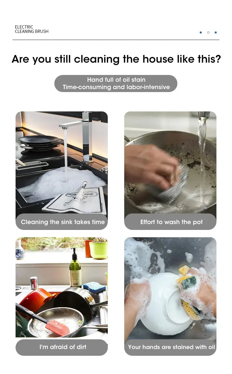 2025 Cordless Electric Spin Scrubber β 5 Brush Heads, Waterproof