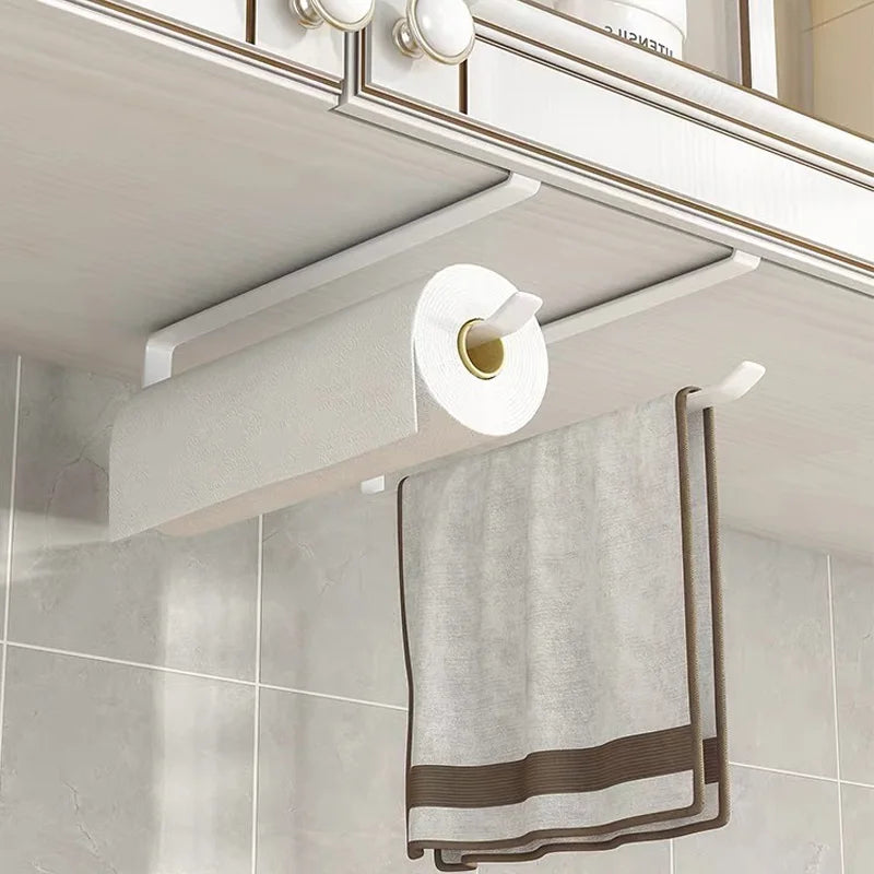 No-Drill Paper Towel Rack β Under Cabinet Tissue Holder