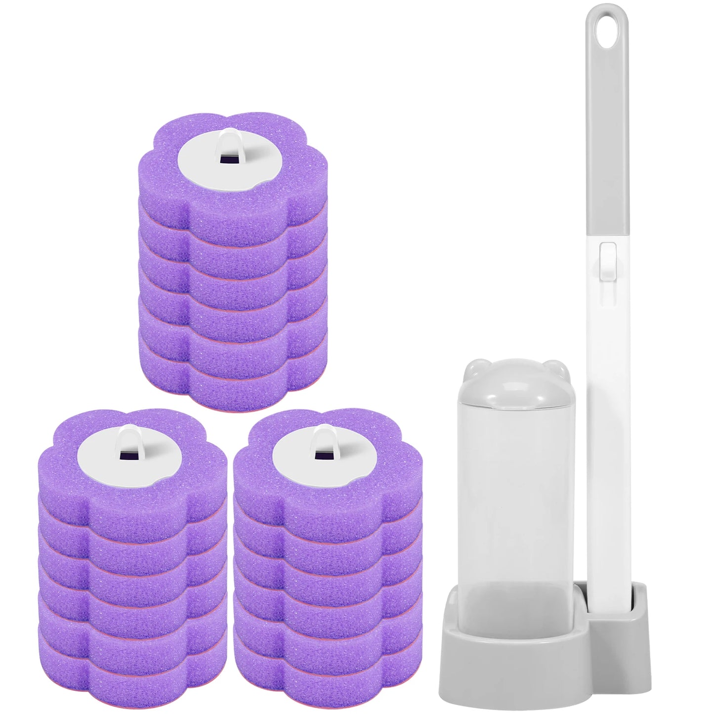 Toilet Brush Cleaning Kit with Disposable Heads β 18/36 PCS