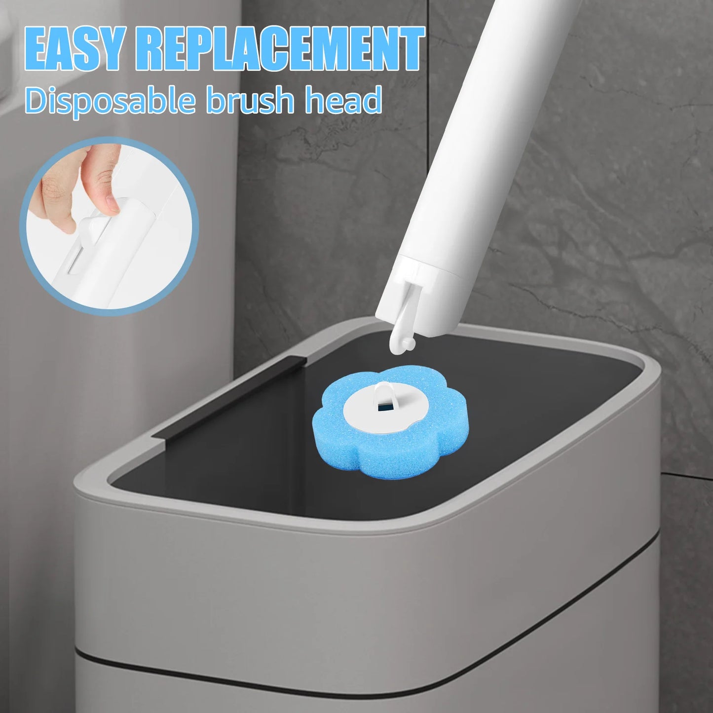 Toilet Brush Cleaning Kit with Disposable Heads β 18/36 PCS