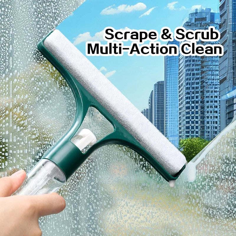 3-in-1 Glass Cleaning Kit β Spray Bottle, Scrubber & Scraper