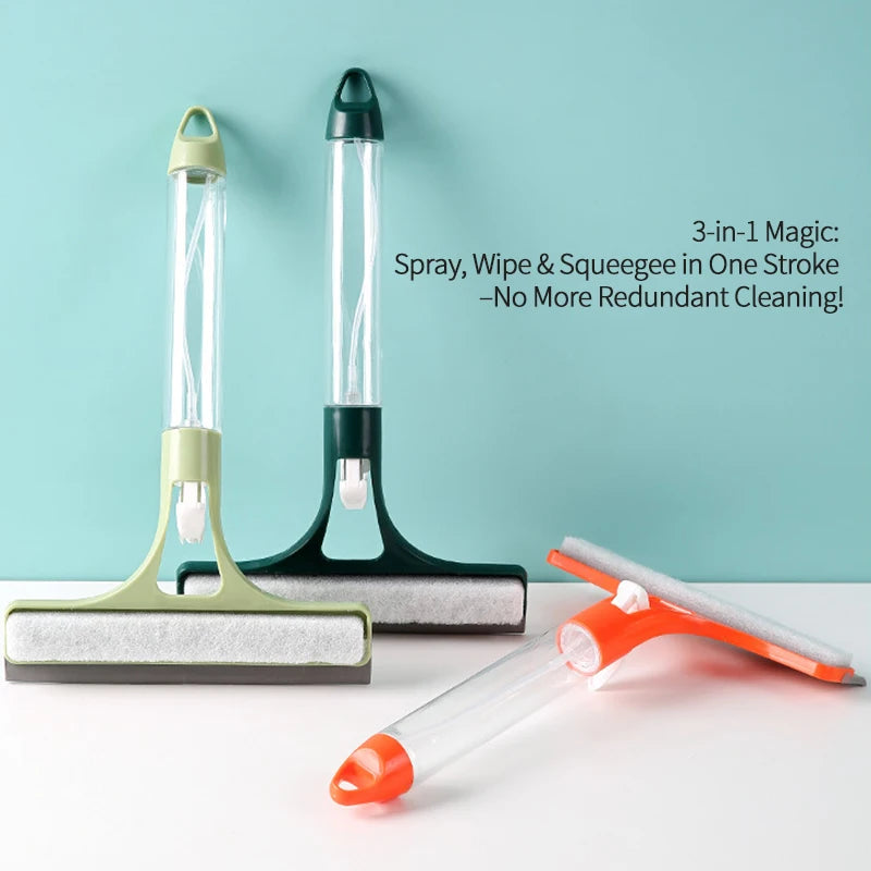 3-in-1 Glass Cleaning Kit β Spray Bottle, Scrubber & Scraper