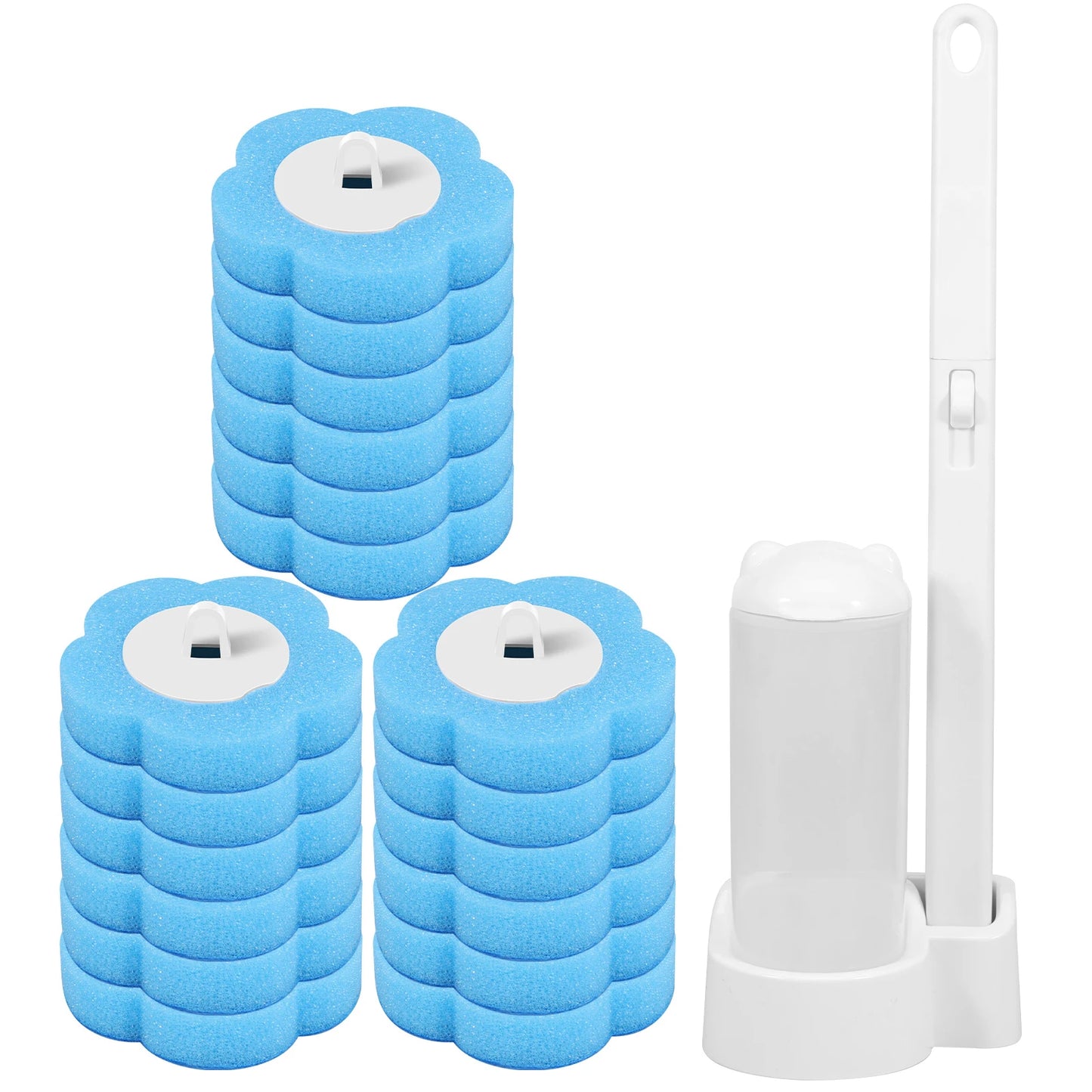 Toilet Brush Cleaning Kit with Disposable Heads β 18/36 PCS