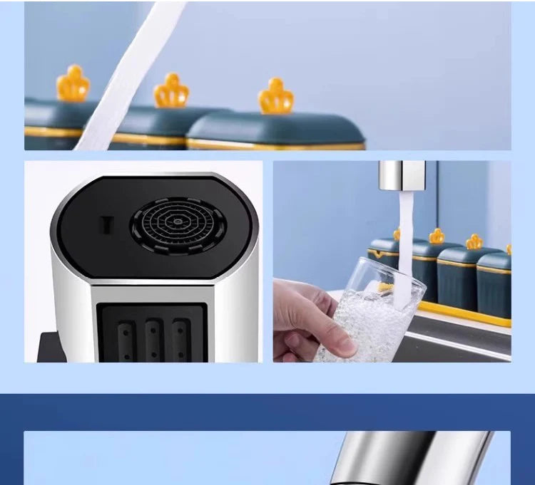 3-Mode Swivel Kitchen Faucet Nozzle β Splash-Proof Extension