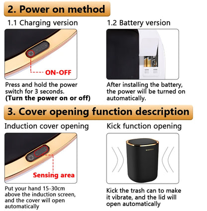 12L Smart Sensor Trash Can – Automatic Bathroom & Kitchen Bin