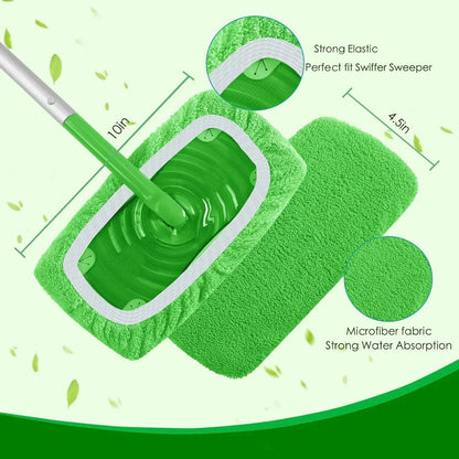 Reusable Microfiber Mop Pads – Wet & Dry Sweeper Cloths