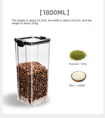Large Sealed Grain Storage Jars – Moisture-Proof Plastic Set