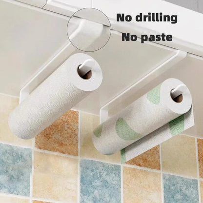 No-Drill Paper Towel Rack – Under Cabinet Tissue Holder