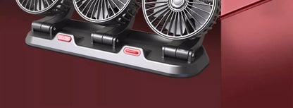 3-Head 360° Adjustable Car Fan – USB/12V/24V Dual Speed