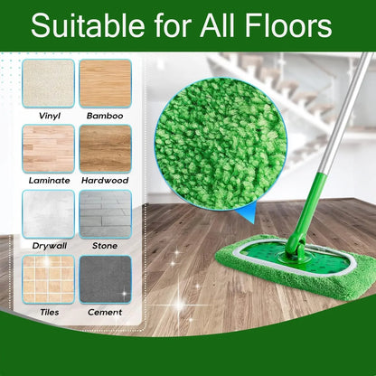 Reusable Microfiber Mop Pads – Wet & Dry Sweeper Cloths