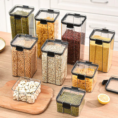 Large Sealed Grain Storage Jars – Moisture-Proof Plastic Set