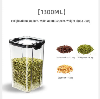 Large Sealed Grain Storage Jars – Moisture-Proof Plastic Set