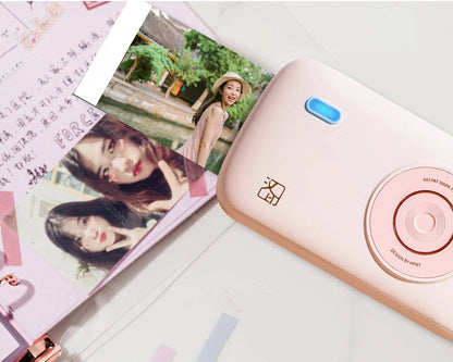 HPRT CP2100 2x3" Wireless Photo Printer, 300DPI, Portable with Paper & Ribbon Storage.