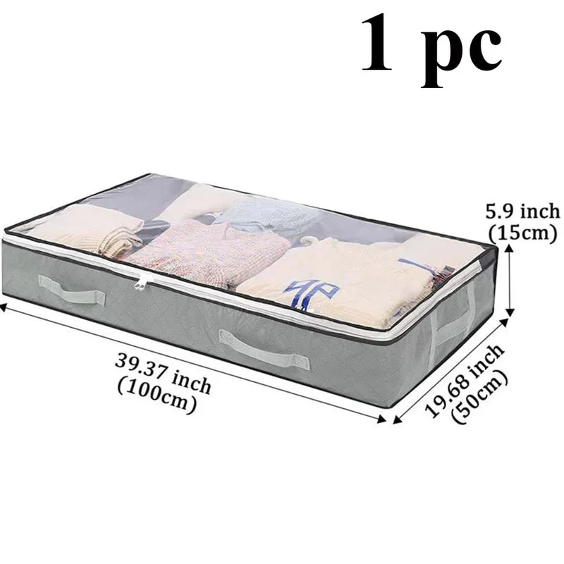 Dustproof Under Bed Storage Box with Handles – 1/2/3pcs