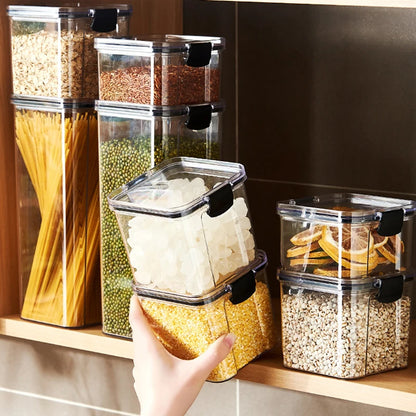 Large Sealed Grain Storage Jars – Moisture-Proof Plastic Set