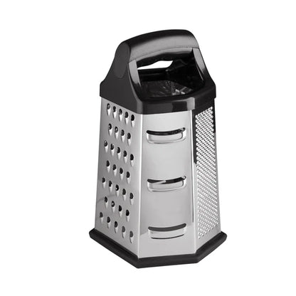 6-Sided Stainless Steel Box Grater – Multi-Function Slicer & Shredder