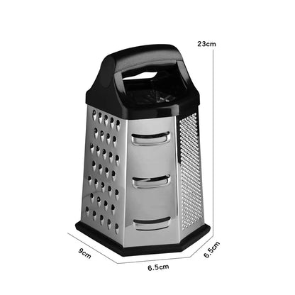 6-Sided Stainless Steel Box Grater – Multi-Function Slicer & Shredder