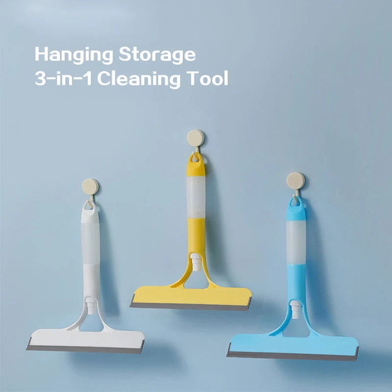 3-in-1 Glass Cleaning Kit – Spray Bottle, Scrubber & Scraper
