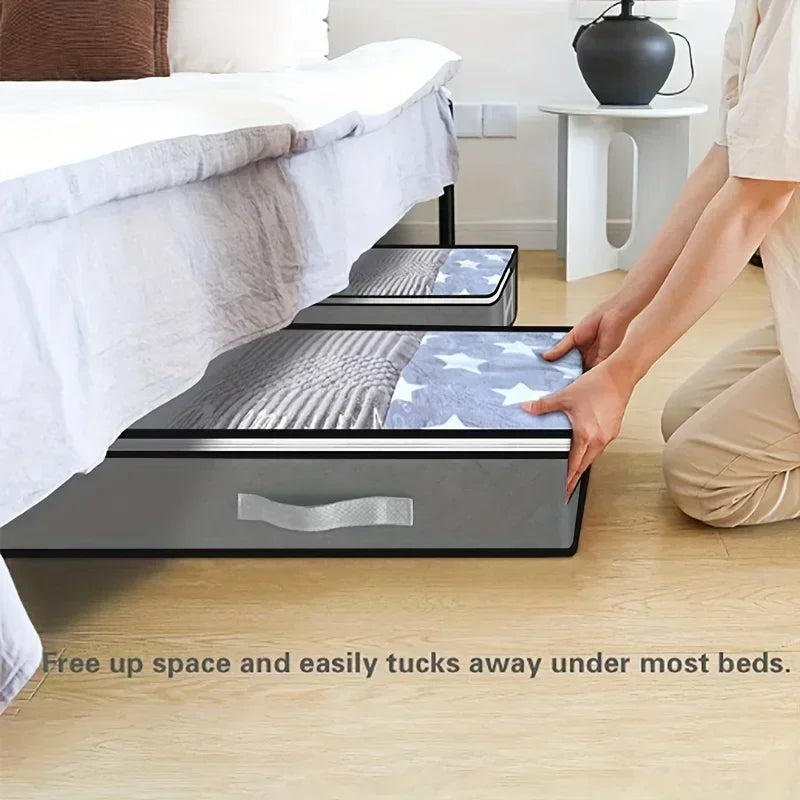 Dustproof Under Bed Storage Box with Handles – 1/2/3pcs