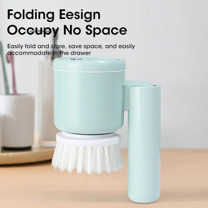 2025 Cordless Electric Spin Scrubber – 5 Brush Heads, Waterproof