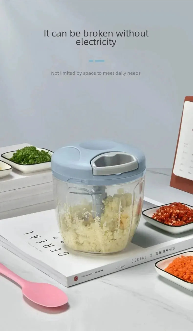 Manual Ginger Garlic Grinder & Veg Cutter – Handheld & Multifunctional