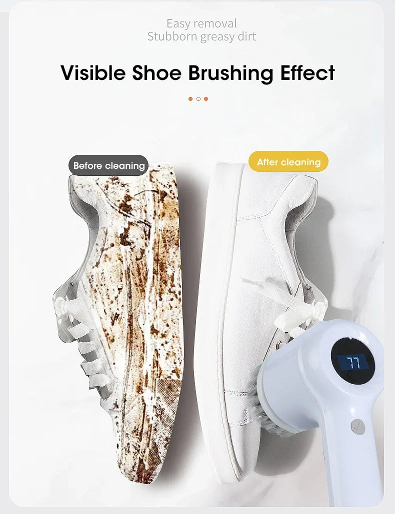 2025 Cordless Electric Spin Scrubber – 5 Brush Heads, Waterproof