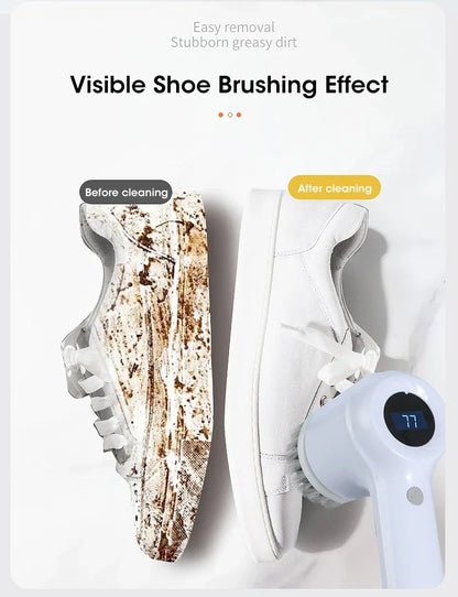 2025 Cordless Electric Spin Scrubber – 5 Brush Heads, Waterproof