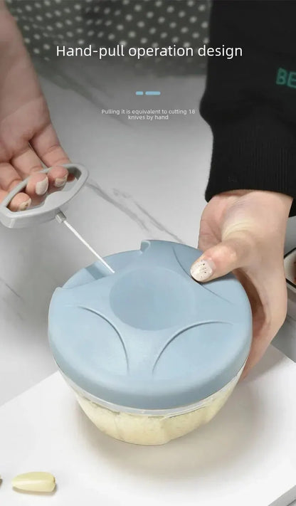 Manual Ginger Garlic Grinder & Veg Cutter – Handheld & Multifunctional