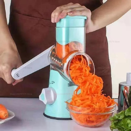 Rotary Cheese & Veggie Grater – 3 Stainless Blades