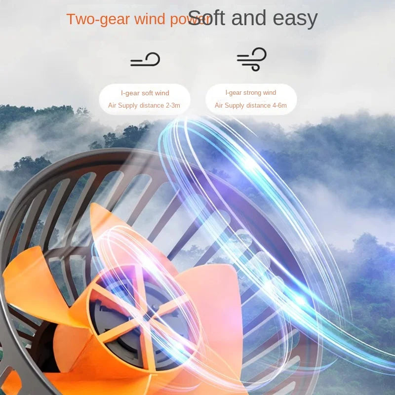 3-Head 360° Adjustable Car Fan – USB/12V/24V Dual Speed