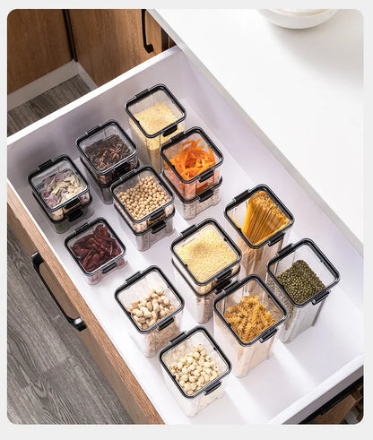 Large Sealed Grain Storage Jars – Moisture-Proof Plastic Set