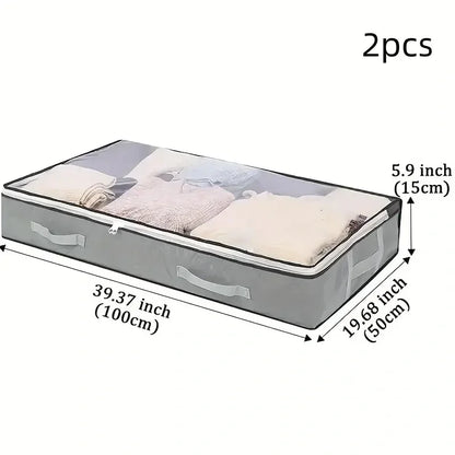 Dustproof Under Bed Storage Box with Handles – 1/2/3pcs