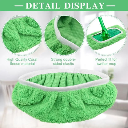 Reusable Microfiber Mop Pads – Wet & Dry Sweeper Cloths