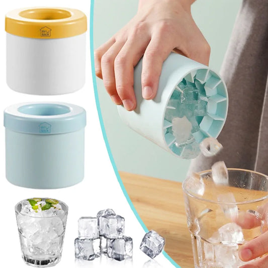 Silicone Ice Cube Maker Bucket – Round Mold