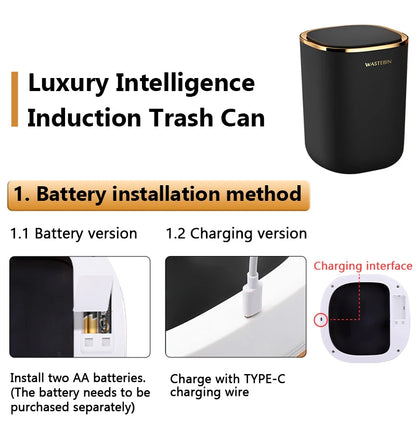 12L Smart Sensor Trash Can – Automatic Bathroom & Kitchen Bin