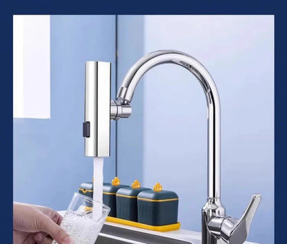 3-Mode Swivel Kitchen Faucet Nozzle – Splash-Proof Extension