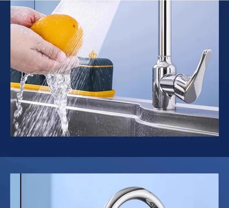 3-Mode Swivel Kitchen Faucet Nozzle – Splash-Proof Extension