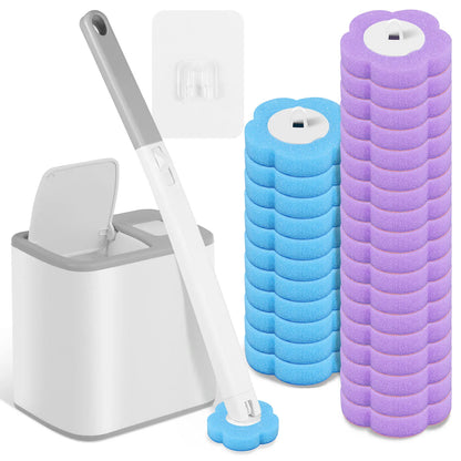 Toilet Brush Cleaning Kit with Disposable Heads – 18/36 PCS