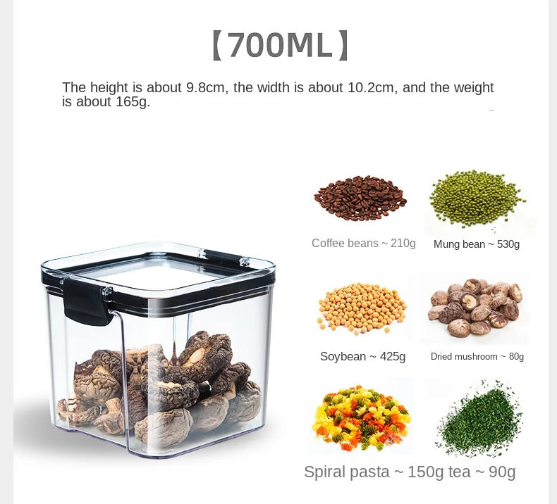Large Sealed Grain Storage Jars – Moisture-Proof Plastic Set