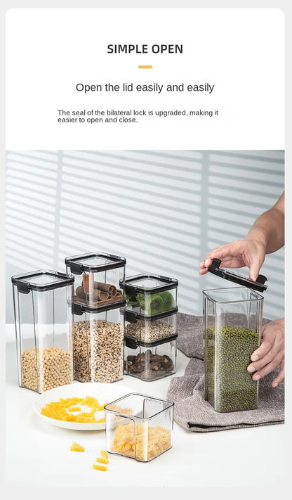 Large Sealed Grain Storage Jars – Moisture-Proof Plastic Set