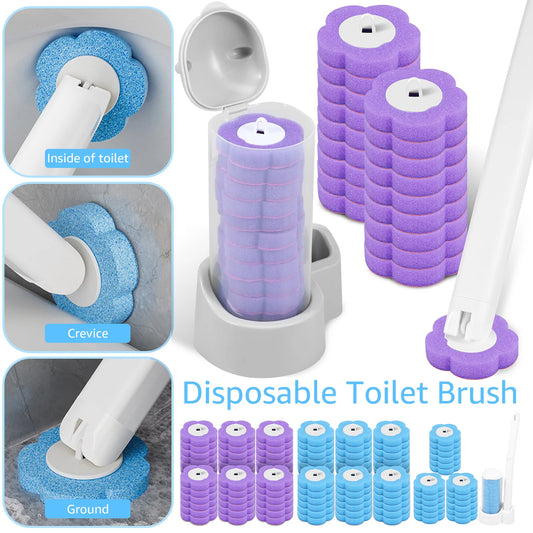 Toilet Brush Cleaning Kit with Disposable Heads – 18/36 PCS