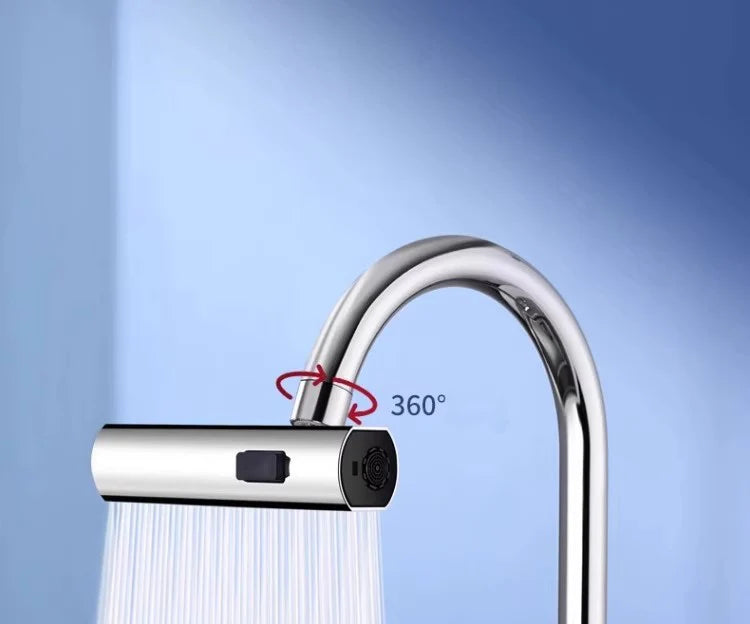 3-Mode Swivel Kitchen Faucet Nozzle – Splash-Proof Extension