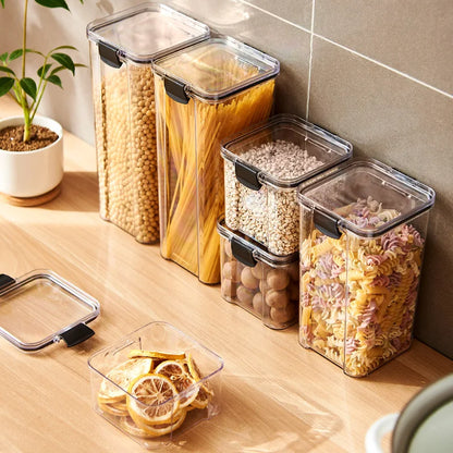 Large Sealed Grain Storage Jars – Moisture-Proof Plastic Set