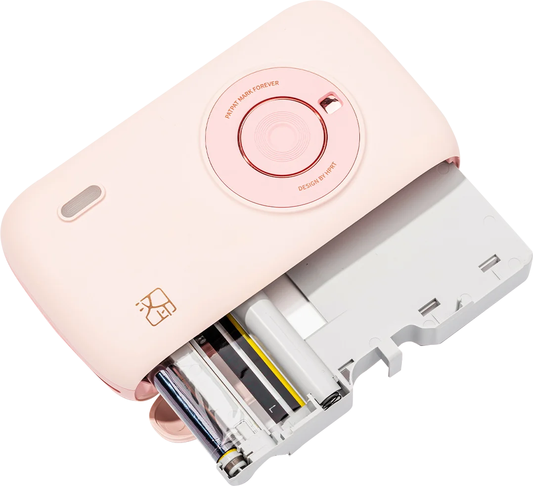 HPRT CP2100 2x3" Wireless Photo Printer, 300DPI, Portable with Paper & Ribbon Storage.