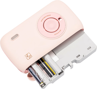 HPRT CP2100 2x3" Wireless Photo Printer, 300DPI, Portable with Paper & Ribbon Storage.