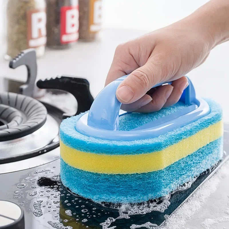 Household Scrubbing Brush with Handle – Durable Kitchen & Bathroom